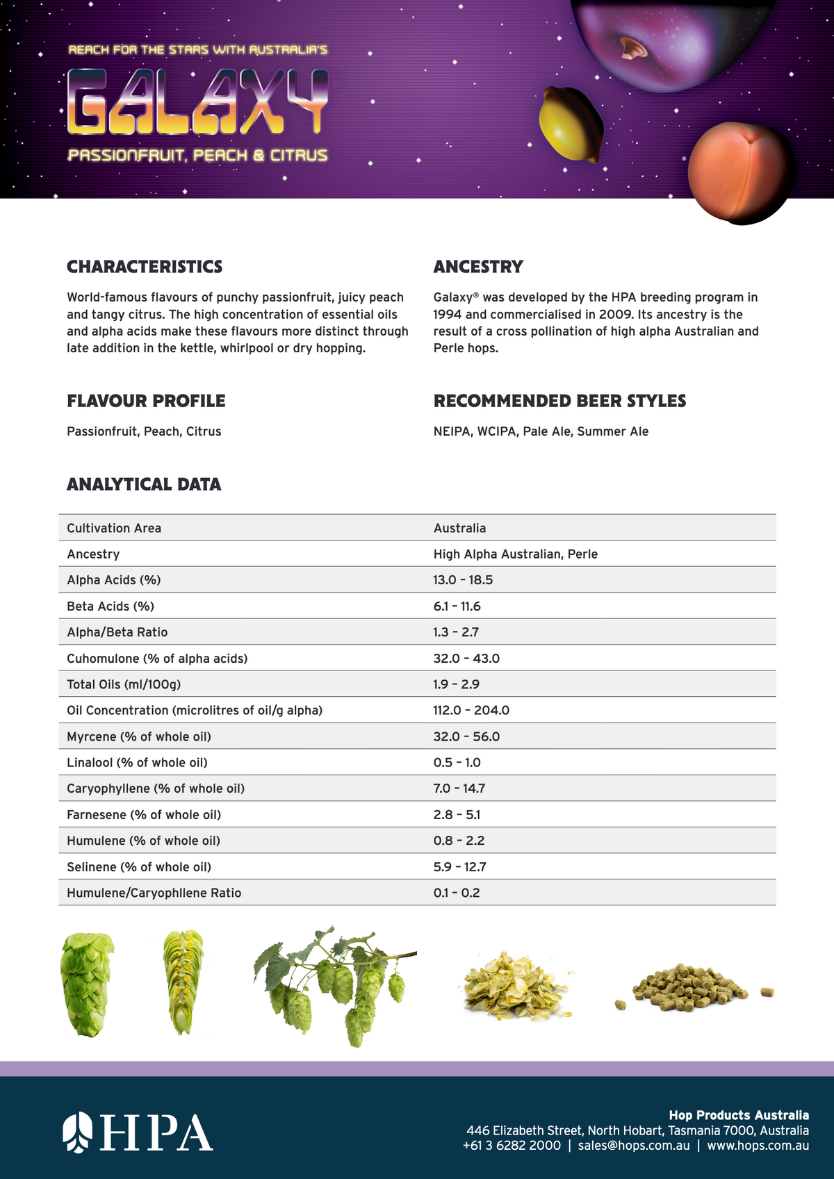 Galaxy Data Sheet