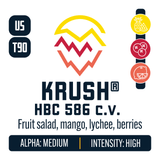 Krush Hop Profile: Sweet Fruit, Berry & Currant, Citrus